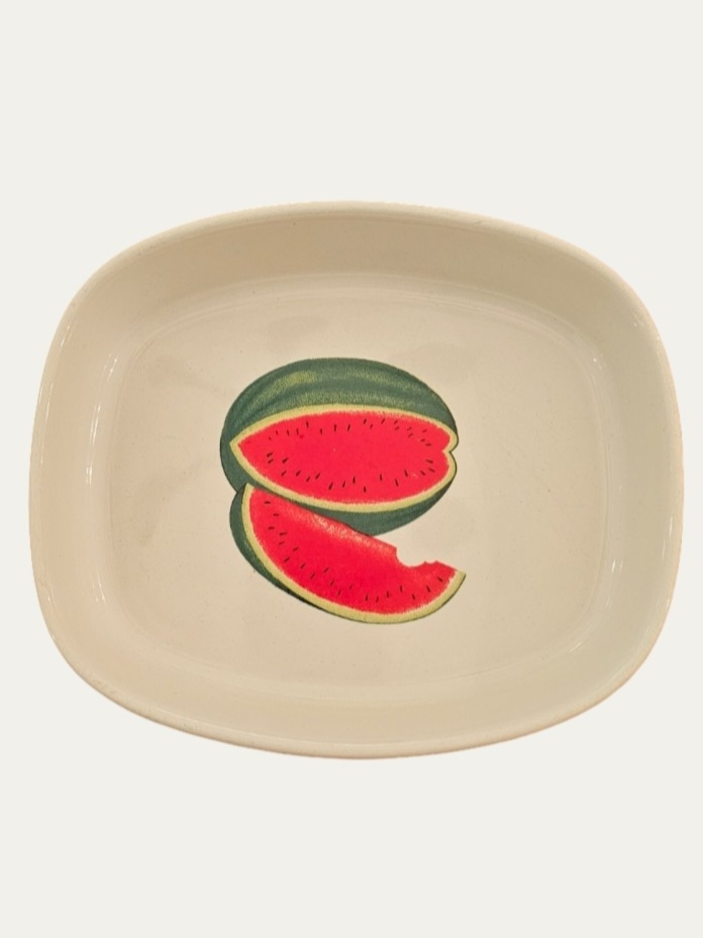 Vtg 1973 Pfaltzgraff American Airlines Inflight Dish Upcycled Watermelon